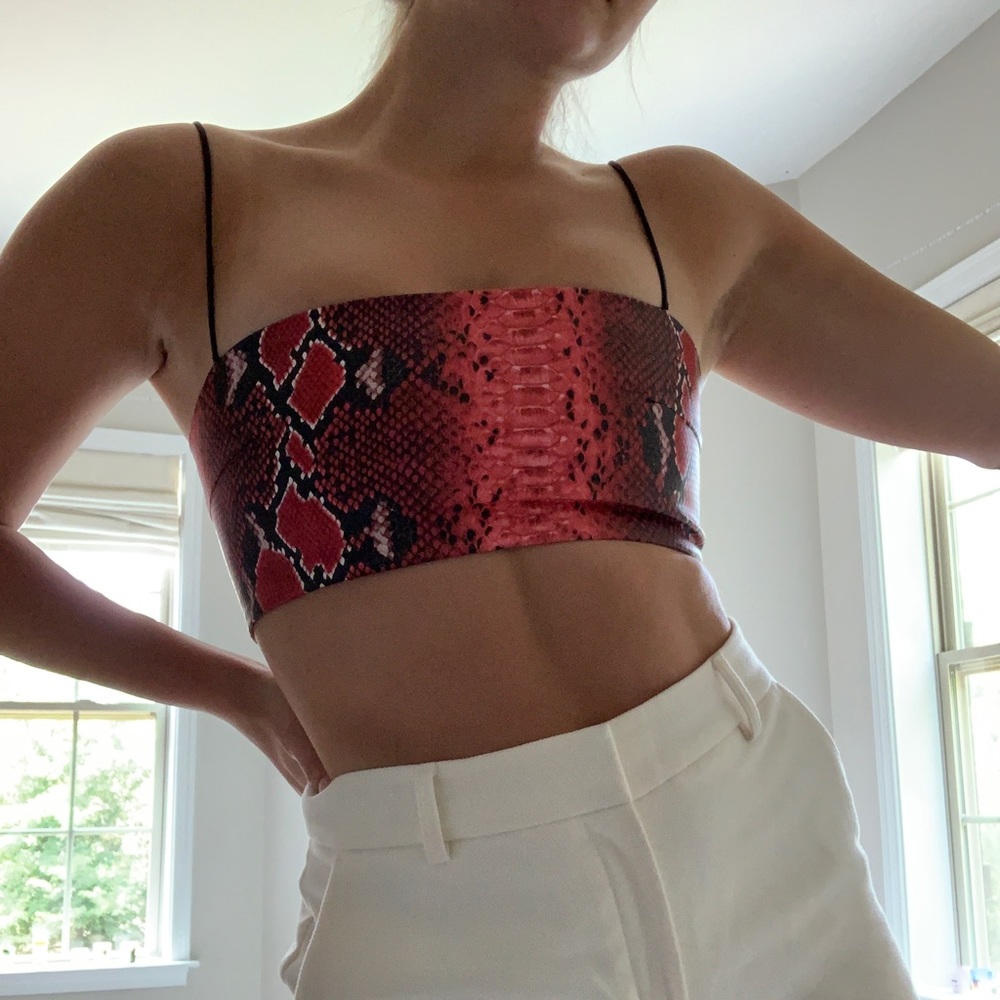Snake skin crop top